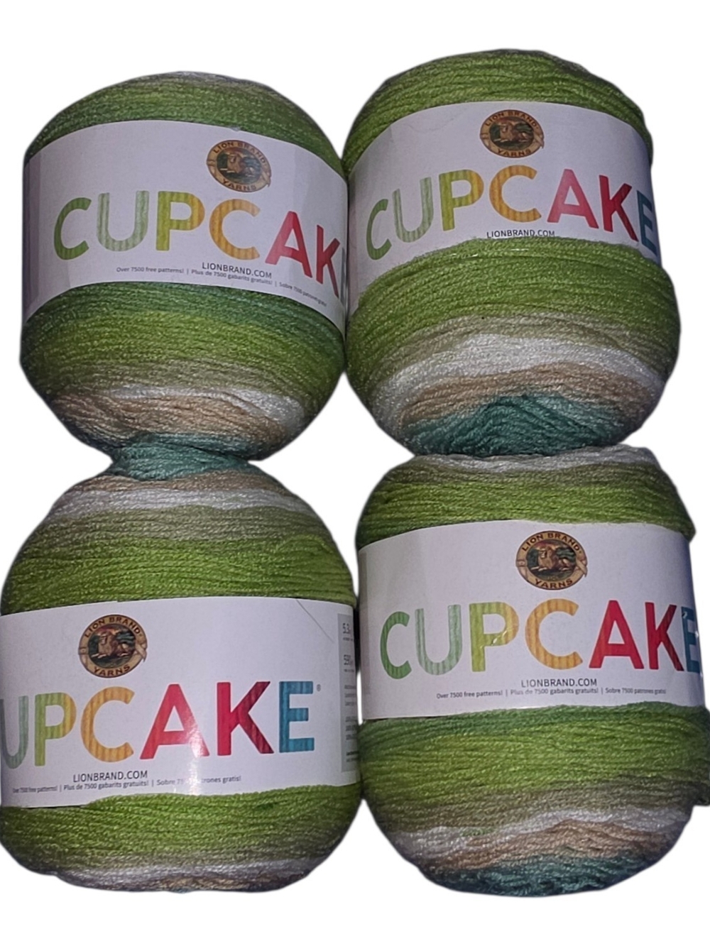 Lion Brand Cupcake Yarn Sand Castle #200 Lot of 4 Discontinued 2360 Yards